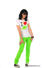Lime Green Scene Skinny Jeans by littleblackcherry, on Flickr Lime Green Scene Skinny Jeans