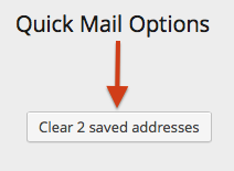 Clear saved addresses in Quick Mail 1.2.0