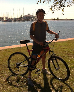 Mitchell D. Miller on a GT RTS-3 bicycle in Tampa, Florida.