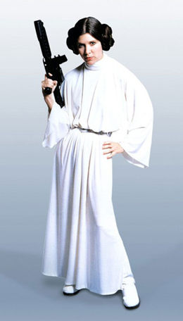 Carrie Fisher as Princess Leia.