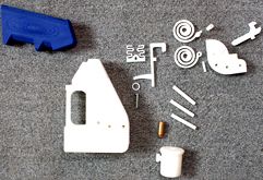 larger image of parts needed to assemble Defcad Liberator Pistol