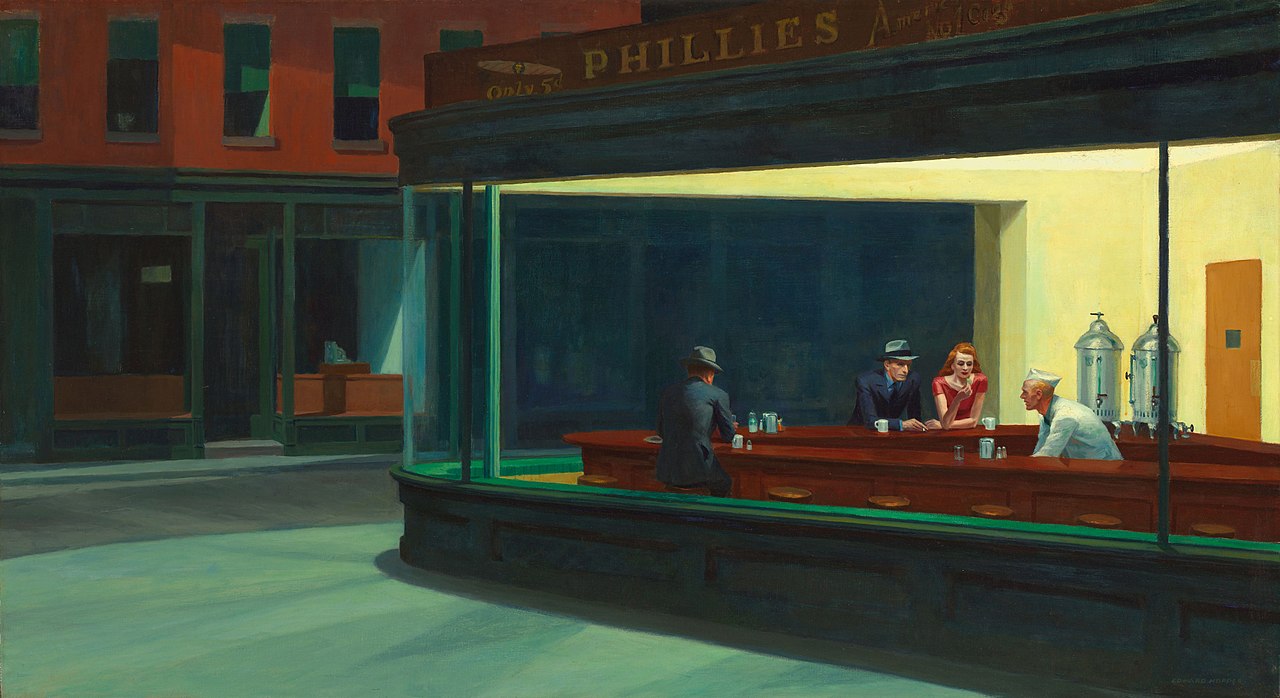 Edward Hopper, Nighthawks, 1942. Art Institute of Chicago.